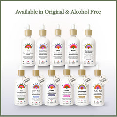 Sustainably cultivated mushroom sources used in Rainbo tincture