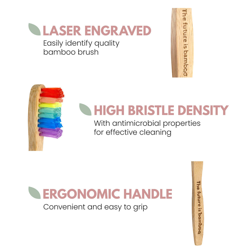 Close-up of bamboo handle texture