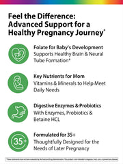 Probiotic and enzyme blend ingredients in Rainbow Light prenatal vitamins
