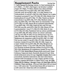 Herbal powder blend to soothe the stomach in kids multivitamin