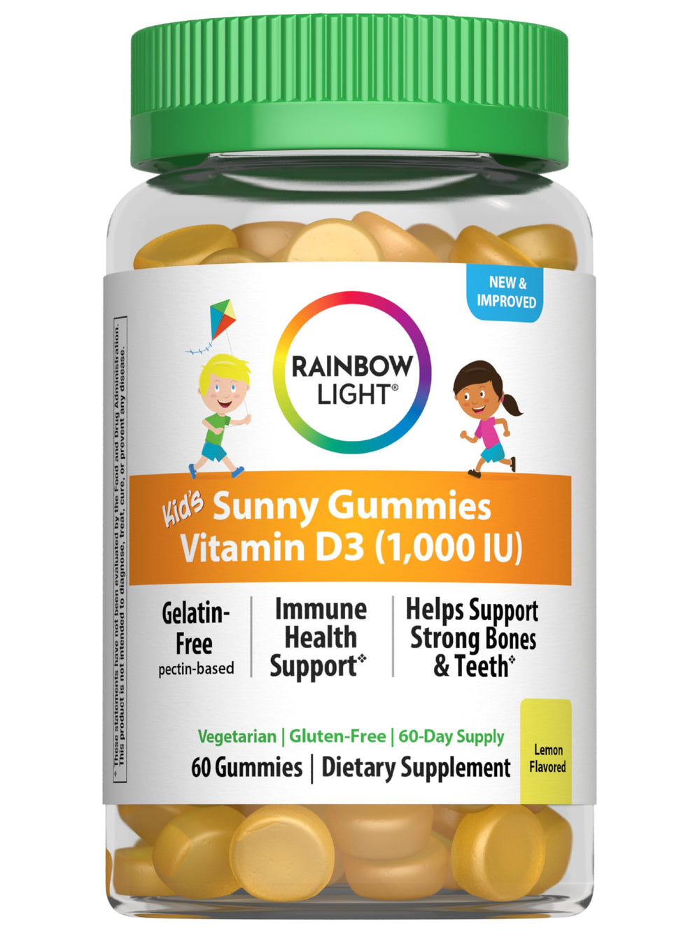 Bottle of Rainbow Light Kids Sunny Gummies 60 count