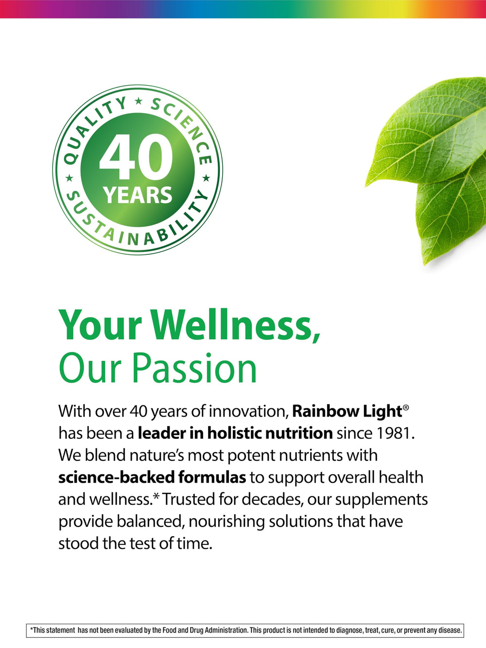 Front label and packaging of Rainbow Light Kids Sunny Gummies