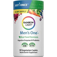 Front view of Rainbow Light Men's Multivitamin bottle