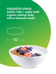 Herbal and mineral ingredients shown alongside the supplement