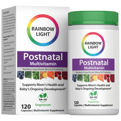 Rainbow Light Vibrance Postnatal Multivitamin for Women bottle and label