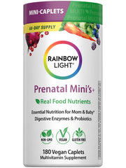Rainbow Light Prenatal Mini-Tab bottle with label on white background