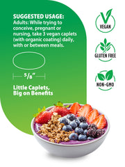 Probiotics and superfoods badge on bottle