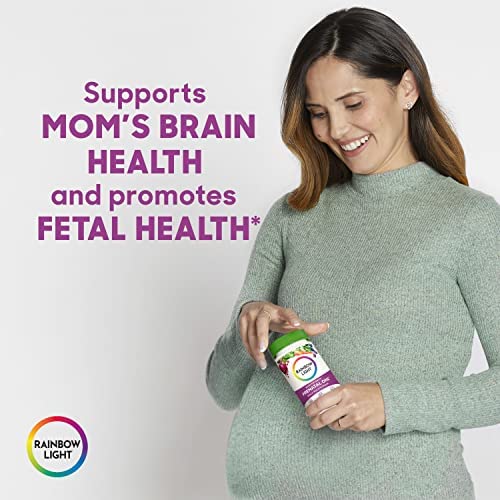Side profile of Rainbow Light Prenatal One bottle