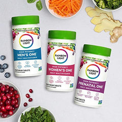 Colorful label design of Rainbow Light branding