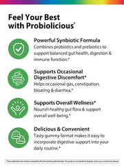 Ingredients panel showing Bacillus coagulans, inulin and fructooligosaccharides