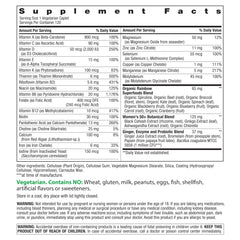 Rainbow Light Women's 50+ Multivitamin bottle with label close-up