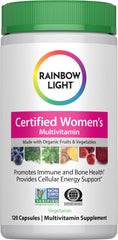 Rainbow Light Women’s Multivitamin bottle with 120 vegetarian capsules