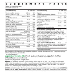 Product label of Rainbow Light Women's One High-Potency Daily Multivitamin