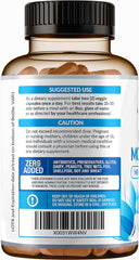 Product shot of Calm Mood Support bottle on a wooden surface