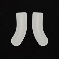 Plug-in installation of eyeglass nose pads (no tools)