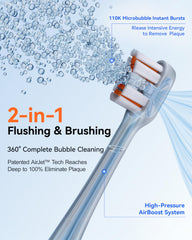 Close-up of 12° micro-angle sweep brush motion
