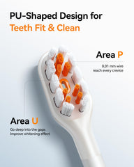 0.01mm ultra-soft DuPont bristles for gentle cleaning