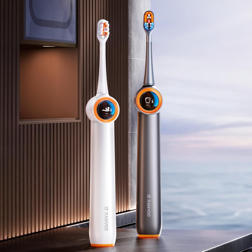 RANVOO Bubble Sonic Toothbrush White side view