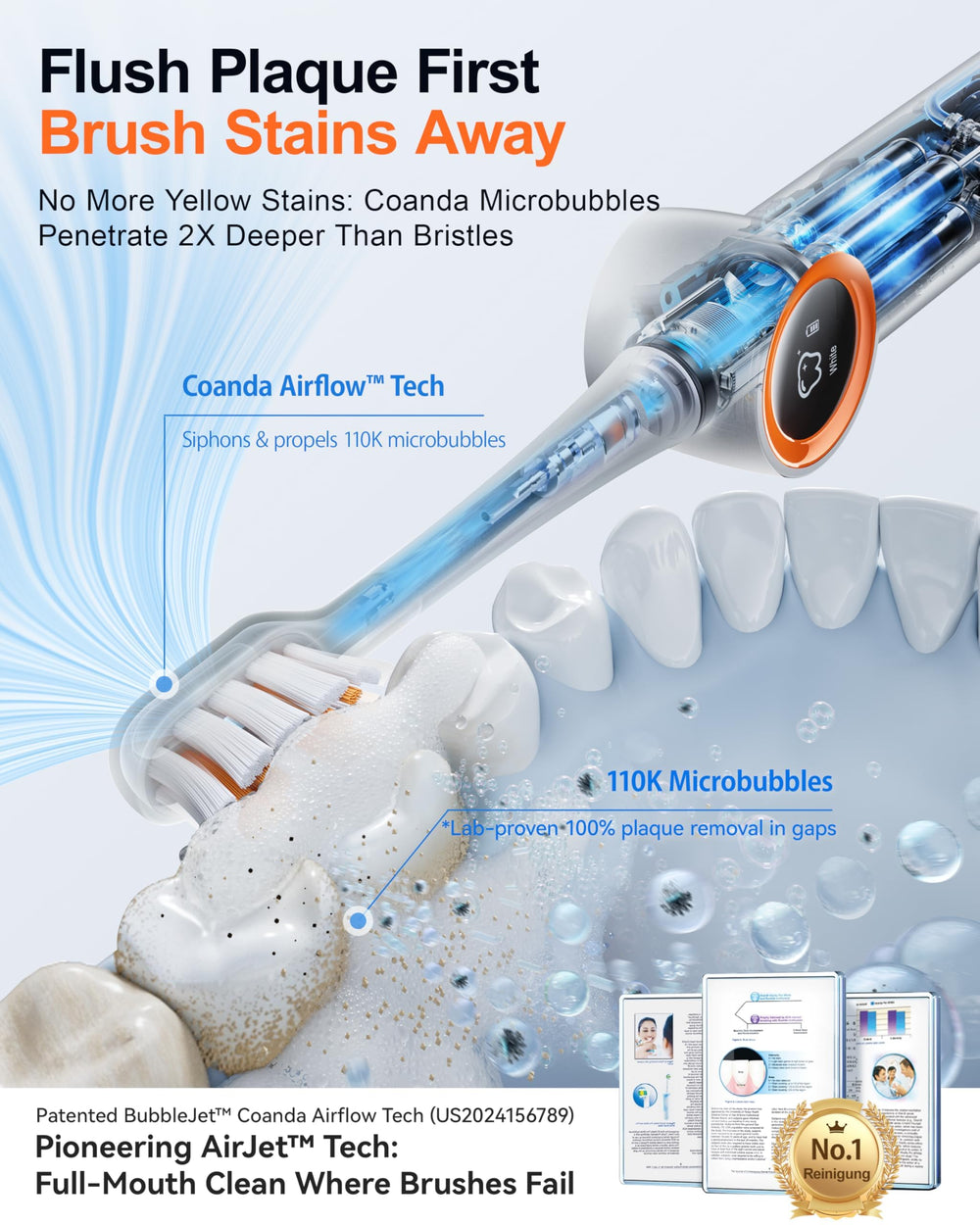 Gift box packaging for RANVOO Bubble Sonic Toothbrush set