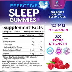 Raspberry flavored melatonin sleep gummies