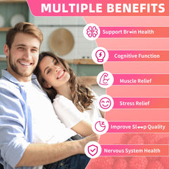 Close-up of raspberry-flavored gummies