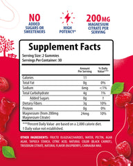 Raspberry-flavored magnesium citrate gummies