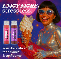 Raspberry and hibiscus ingredients with The Mother