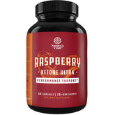 Bottle of Pure Raspberry Ketones weight loss supplement with 60 capsules