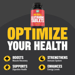 Raw Barrel No Bull L-Glutamine bottle with label