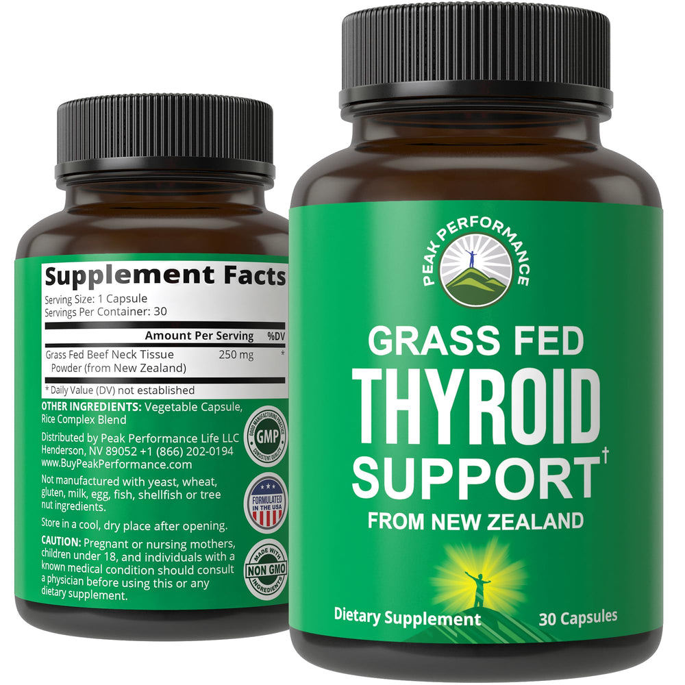 Raw desiccated thyroid supplement from grass-fed NZ cattle