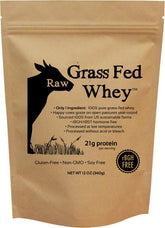 Raw Grass Fed Whey packaging 12 oz