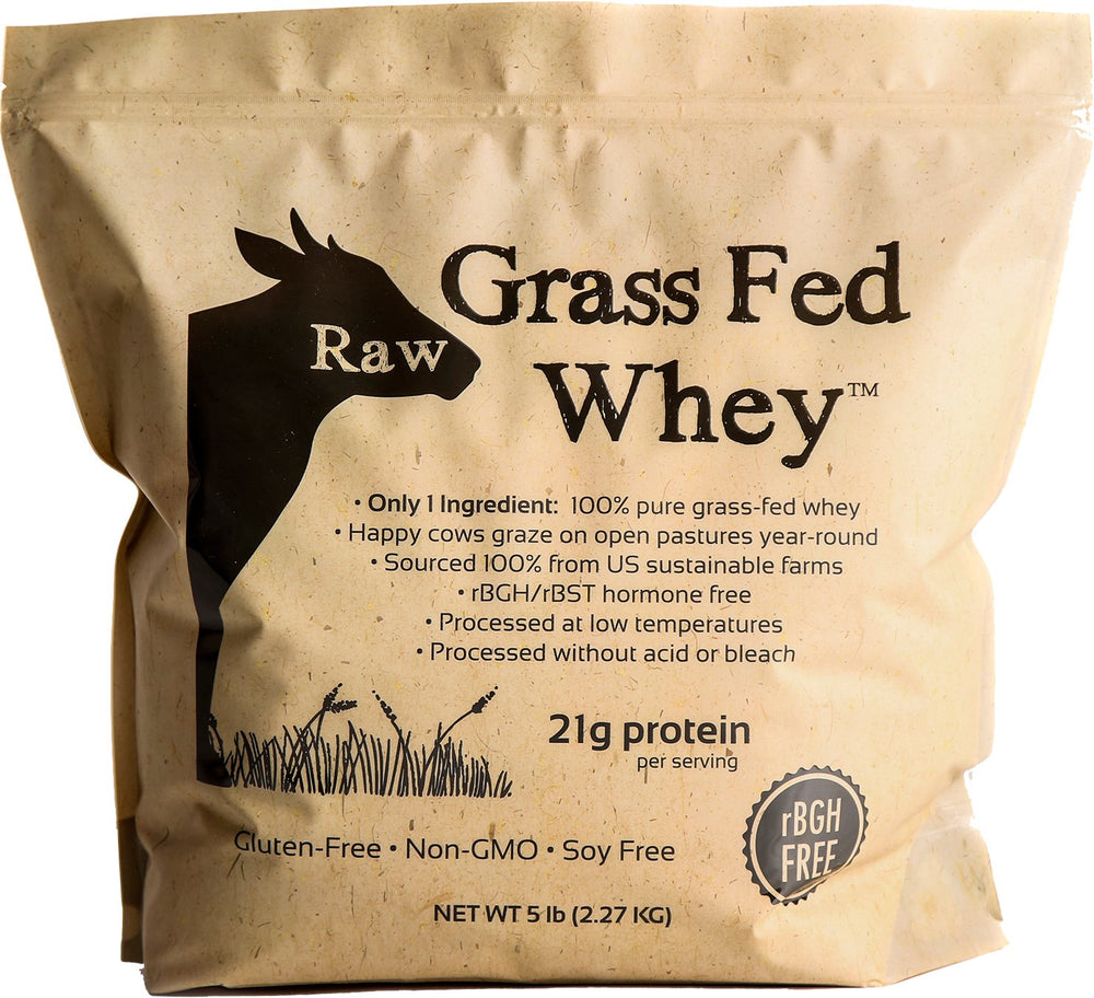 Raw Grass Fed Whey Protein Powder 5 lb front view