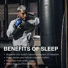 Mixed Berry flavor packaging for RAW Sleep Aid