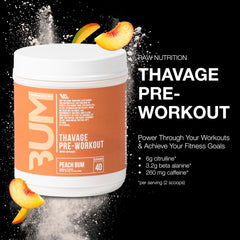 RAW Thavage quick mix in glass showing hydration-friendly energy