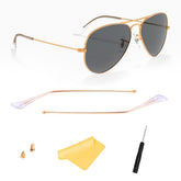 Ray-Ban 3025 Aviator temple arms in gold