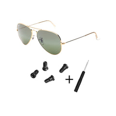 In-use view of Ray Ban Aviator screws repair kit image 6