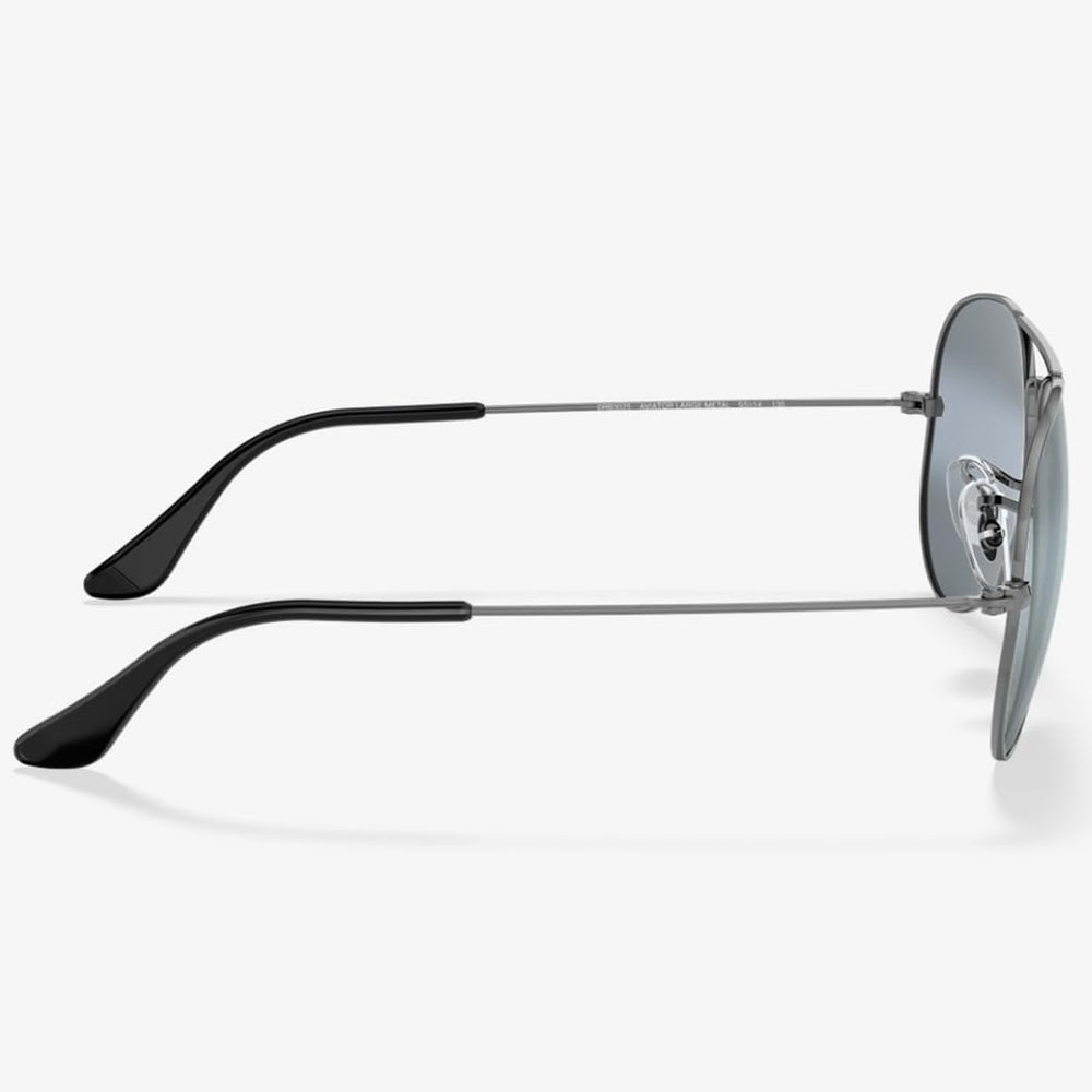 Gunmetal temple arms with black tips from Ray-Ban Aviator replacement kit