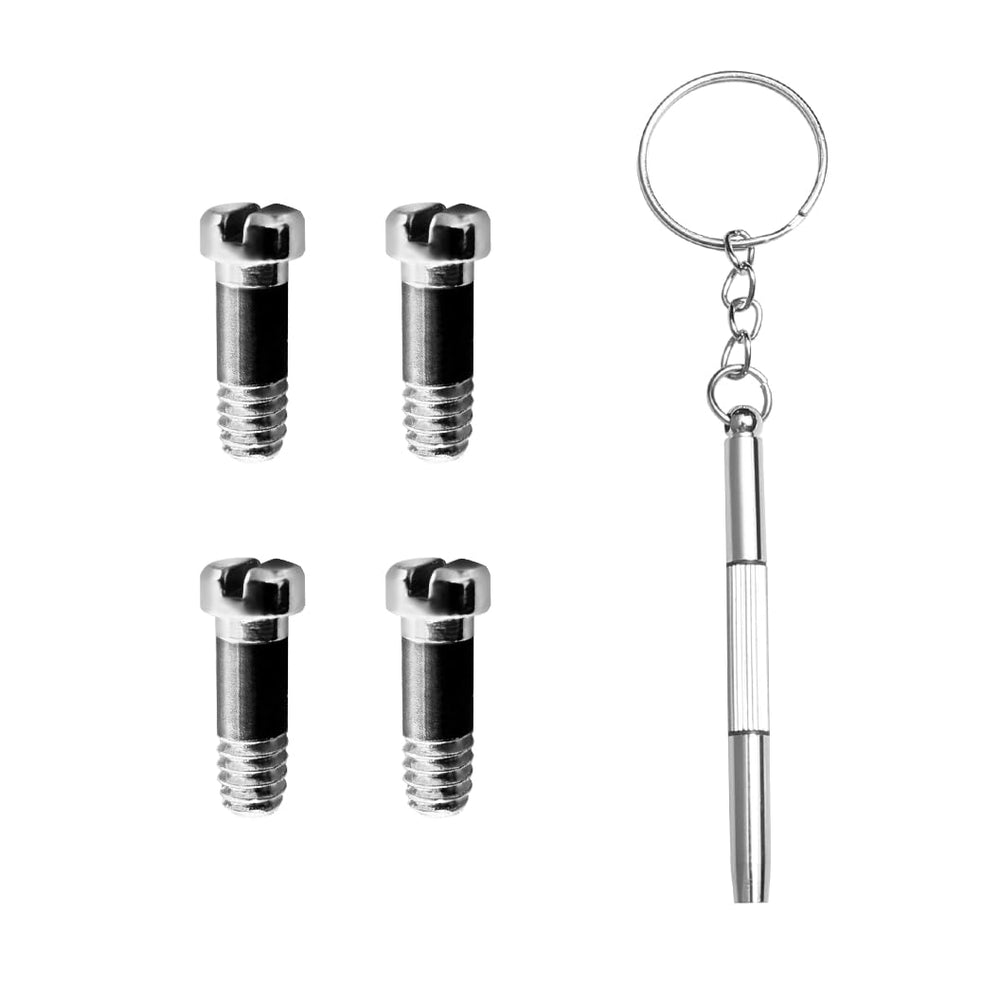 Back-side screws for Ray Ban Clubmaster frames in silver