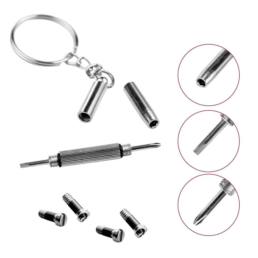 Temple hinge screws for Ray Ban Clubmaster in silver