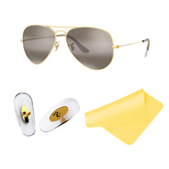 Compatible Ray-Ban Aviator models and clip-on nose pad usage
