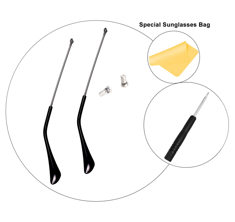 RB3025 replacement temple arms attached to sunglasses frame