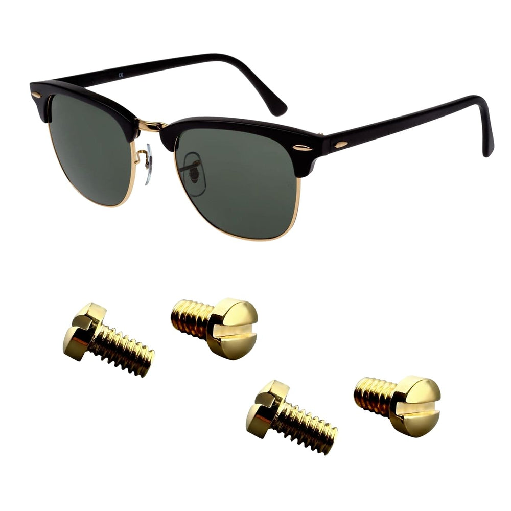 Golden replacement back-side screws with screwdriver for Ray Ban RB3507 and RB3016 Clubmaster