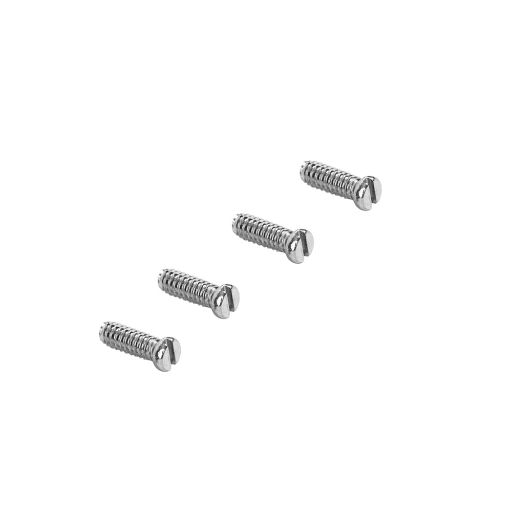 Brass screws with plastic helper for secure fit