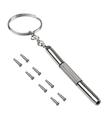 8-piece silver replacement screws for Ray-Ban RB2140 RB2168 RB4168 RB4169 RB4195 RB4152 RB4340 RB5022 frames - front view