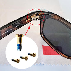 Close-up of Ray-Ban screws and driver