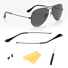 Sunglasses cleaning cloth included in the kit