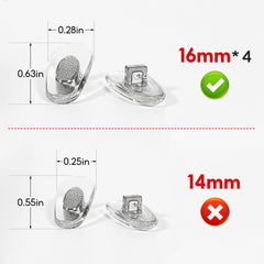 Easy plug-in installation for Ray-Ban nose pads