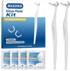 RAZOKO Flosser Kit front view with two handles