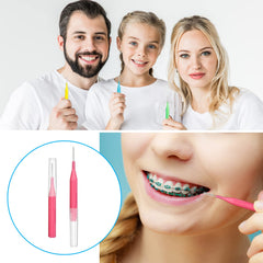Close-up of interdental brush recommended by dental hygienists