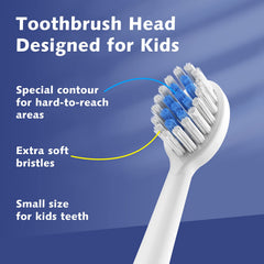 Soft DuPont bristles on Razoko Kids replacement heads